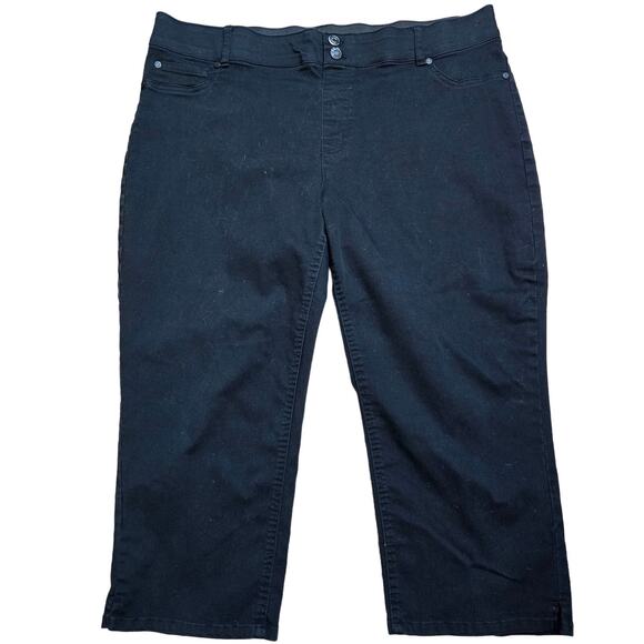 Est. 1946 Denim Black Capris/Cropped Jeans Women's Pull On Size-See Measurements - Picture 1 of 8